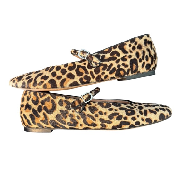 J. Crew - Anya Maryjane Animal Print Leopard Flats Sz 7.5 - Picture 8 of 9